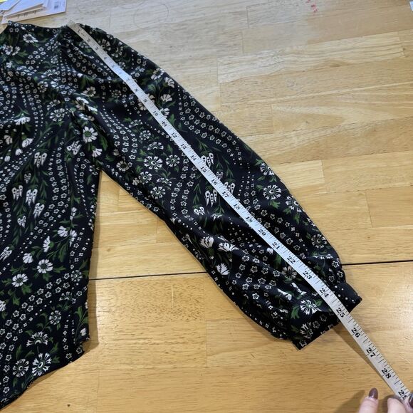 VERONICA BEARD Ashlynn Daisy Floral Stretch Silk Crepe Top Blouse Size 10 NWT - Picture 9 of 12